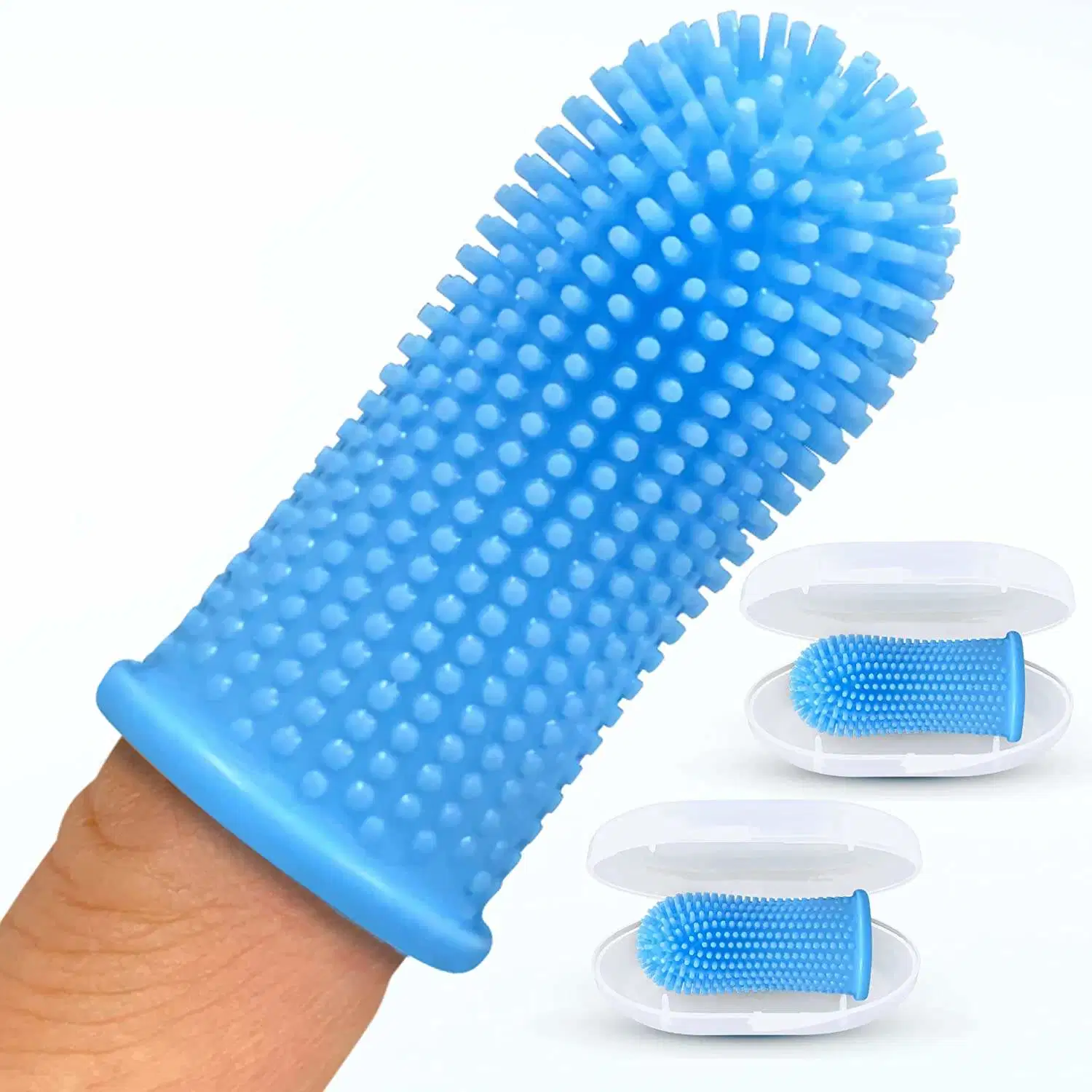 Eco-Friendly 360 Degree Soft Silicone Pet Finger Toothbrush