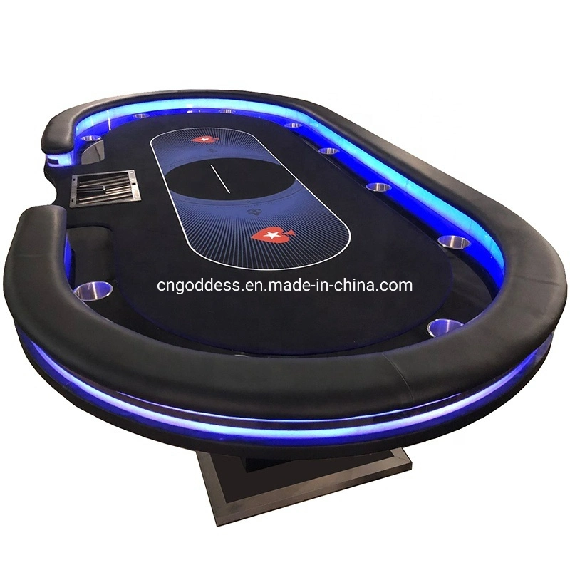 96 Inch Casino Professional Oval Poker Table with Deluxe Chrome Legs