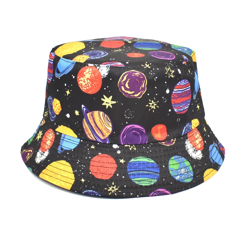 Custom Summer Colorful Printing Sea Animal Reversible Cotton Reversible Bucket Hat Wholesale/Supplier Hats Caps