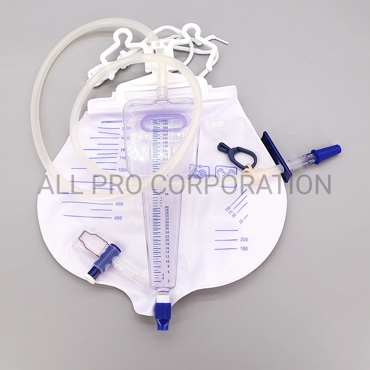 Disposable Medical Hospital Patient Sterile Urine Meter Collection Bag with Unrine Drainage Meter