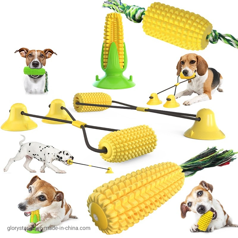 Pet Sound Sucker Chew Clean Teeth Squeaky Dog Corn Toys