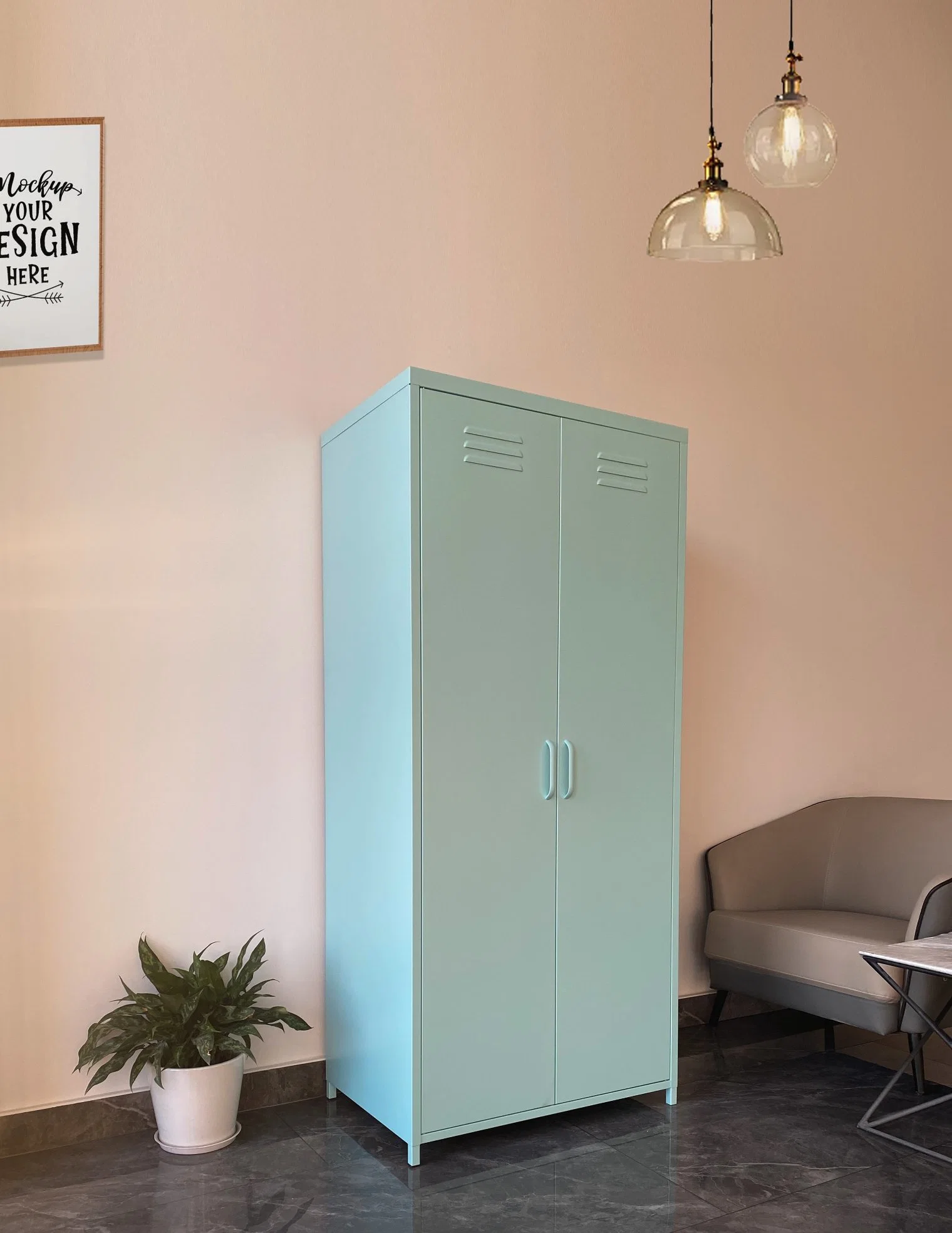 Spacious and Secure Metal Locker for Valuable Items at Home and Office