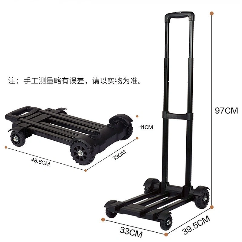 Cheap Household Iron Folding Hand Luggage Trolley Cart for Daily Use