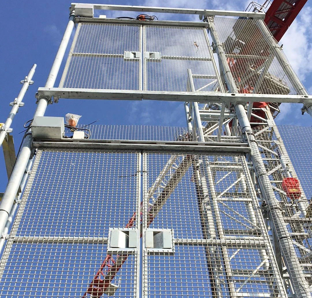 Porta de aterragem do bloqueio do piso de acesso ao guincho com barra de bloqueio