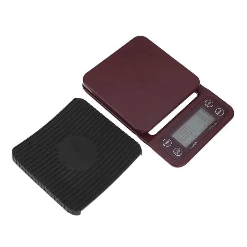 Drip Coffee Scale with Timer Portable Digital LCD Kitchen Electronic Scale