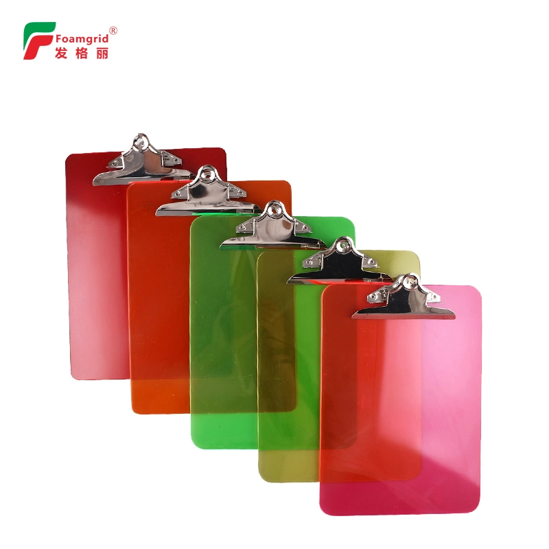 PS Material Plastic Transparent Clipboard for School Office Studio