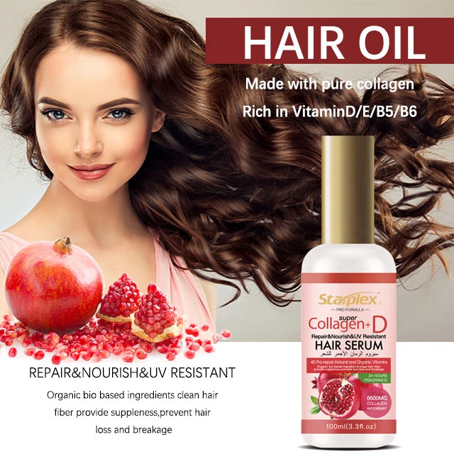 Starplex Red Pomegranate Vitamin E Collagen Private Label Haarserum Haarpflege Ätherisches Öl