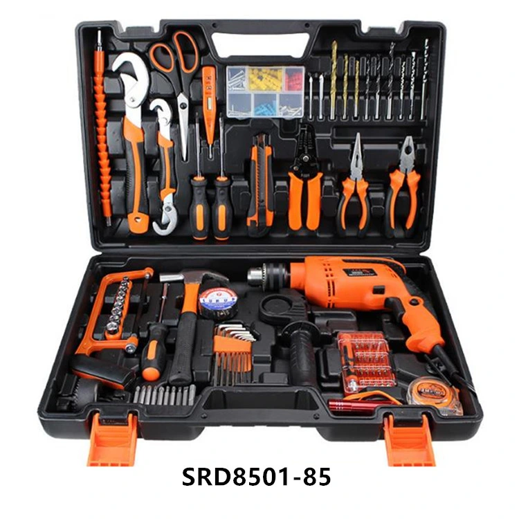 15PCS Ensemble d'outils à main Boîte à outils électrique avec perceuse électrique Sr012-1