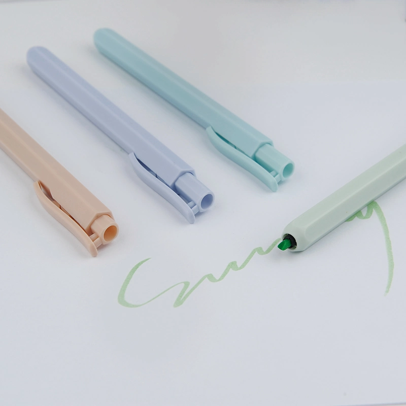 Gift Stationery Wholesale/Supplier Custom Office Promotional Multicolor Click Highlighter Pen