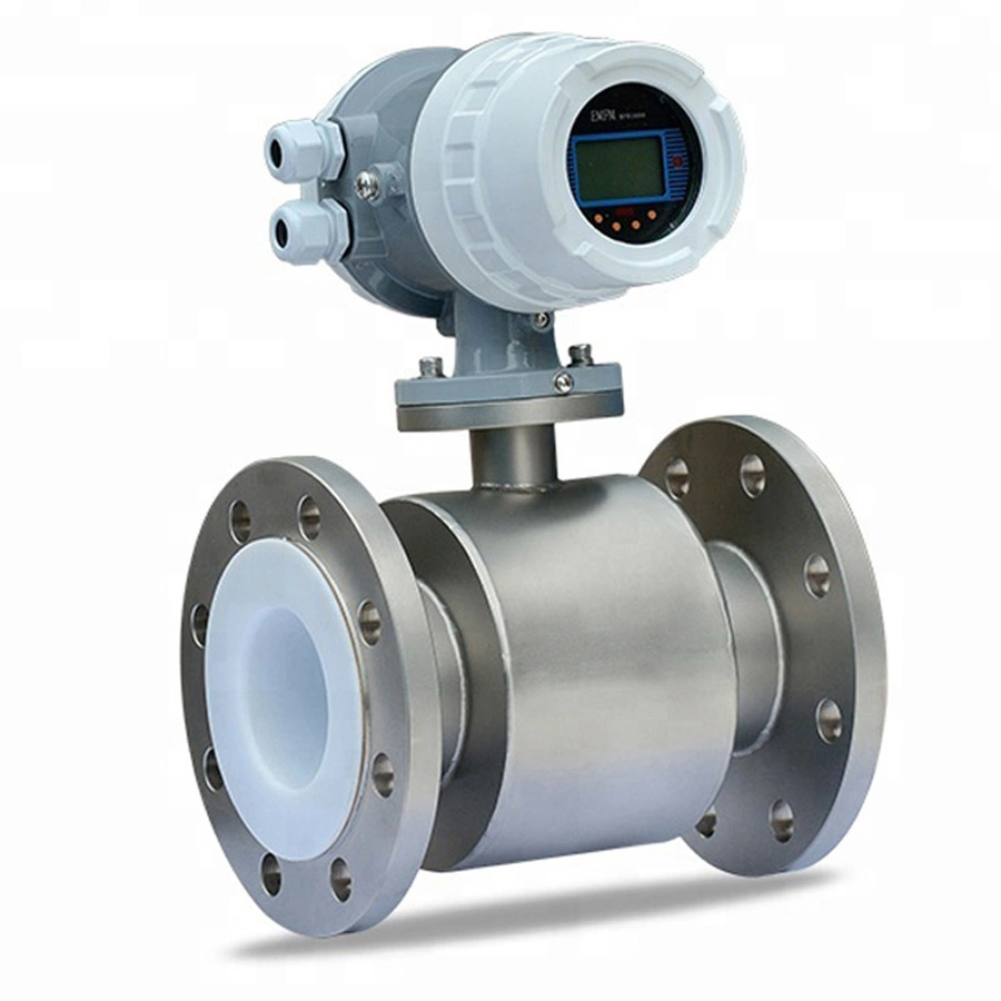 Industrial Chemical Wastewater Magnetic Sewage DN100 Electromagnetic Flow Meter