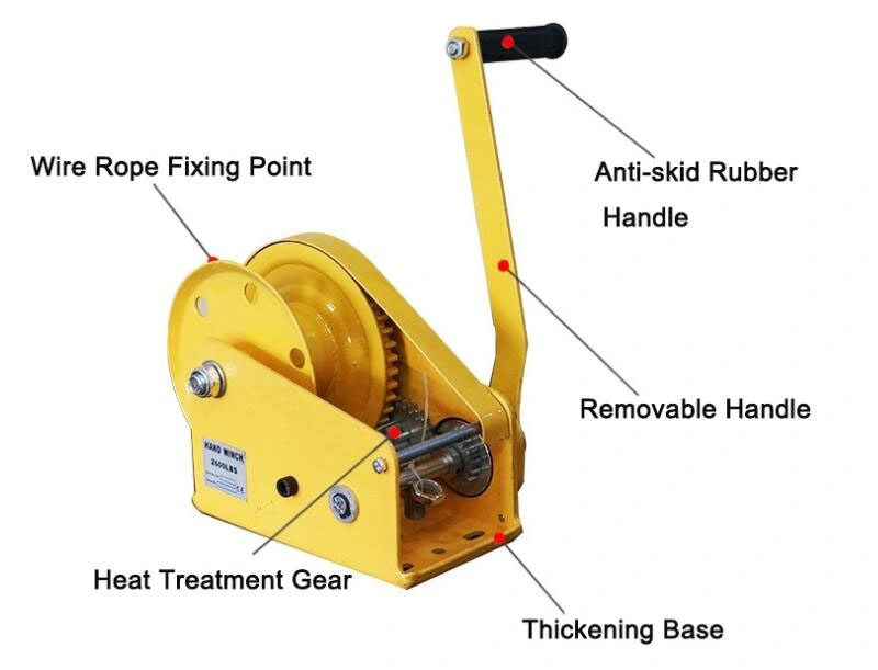 1800lbs Auto-Brake Hand Winch