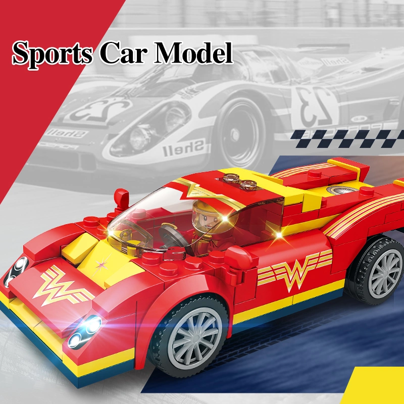 Woma Toys Factory Wholesale/Supplier Customize 4 Sports Car Assembling Kit Car Game Building Blocks Racing Car Small Particle Brick Set Toy Car