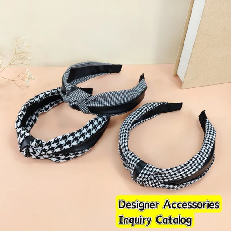 Fashion Jewelry Luxury Hairpin Trend Solid Braided Folds Pattern Hair Hoop Accessories 5 Color Can Choose Designer Headbands for Women and Girls