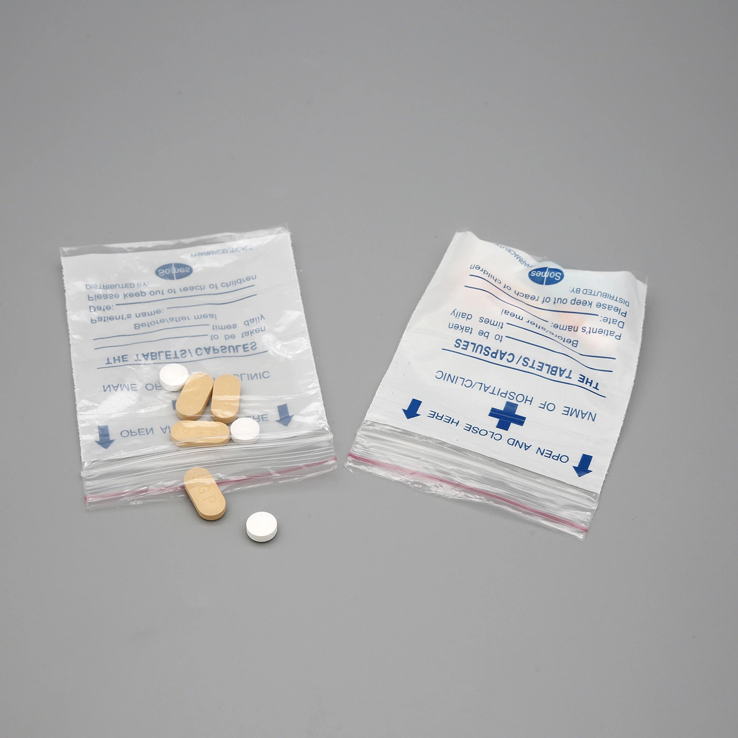 Customized 100% LDPE Tablet Envelope Plastic Medicine Envelope