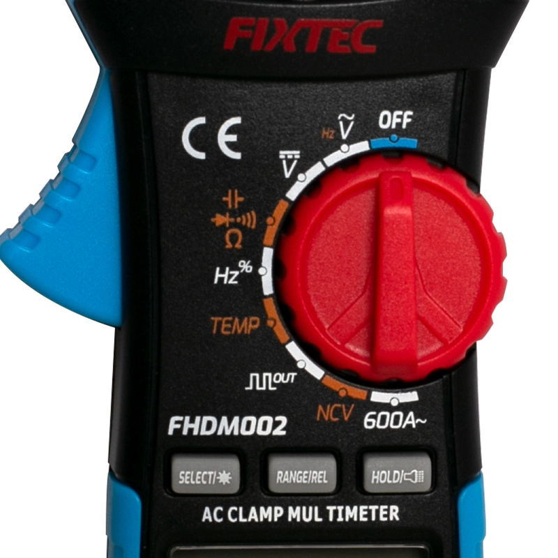 Fixtec Electrical Tester Digital Clamp Meter AC/DC Auto-Ranging 600 AMP Measures Voltage/Resistance/Temp