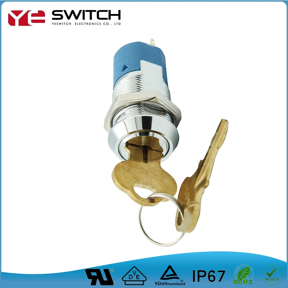 Multi Position Momentary Contact Latching Key Switch with UL Certificated