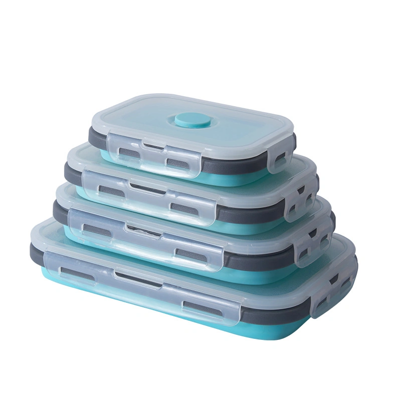 Lebensmitteltaugliches Faltbares Silikon-Behälter-Vorratsbox-Set