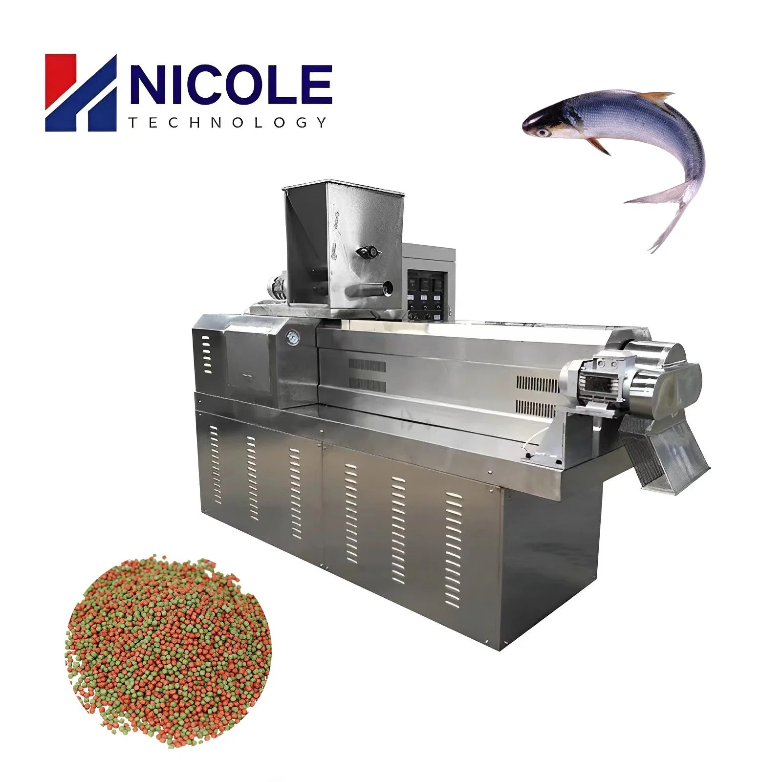 Automatic Animal Fish Feed Making Floating Feed Pellet Production Line