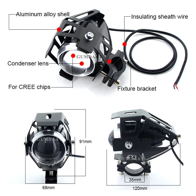 Projecteurs de motocyclette projecteur de motocyclette 12V Feux de brouillard de conduite pour le bateau camion vtt