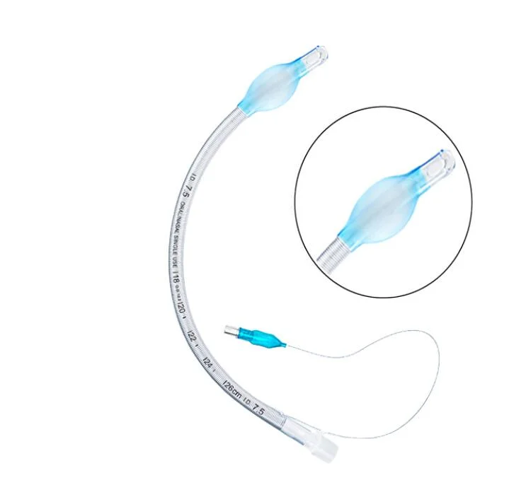 Tube endotrachéal renforcé en PVC de qualité médicale avec volume élevé faible Brassard de pression