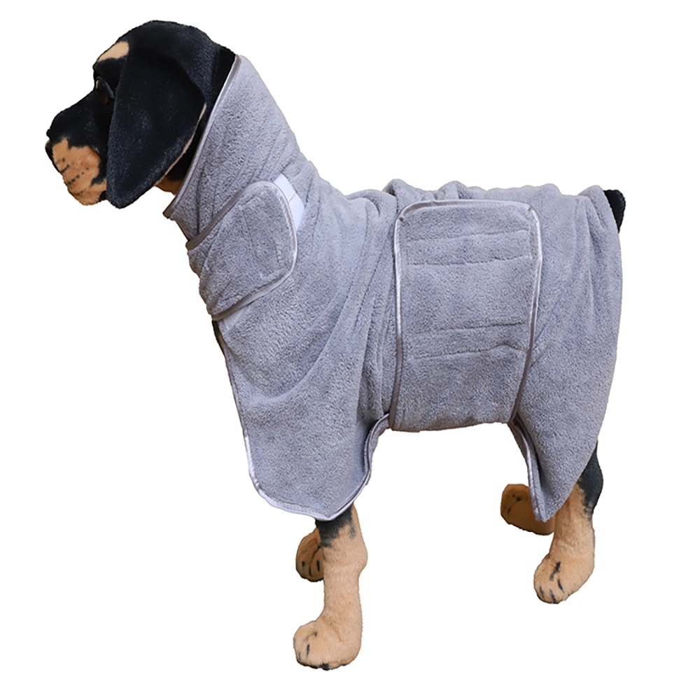 Super absorbent dog bathrobe adjustable size pet bathrobe for showing dogs towel robes