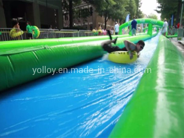 Faites glisser l'eau flottant gonflable géant Amusement Park