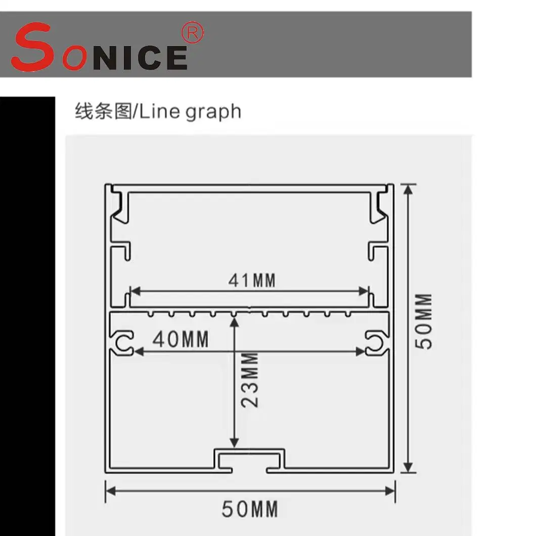 P5050 Aufhängende Büro Aufputz LED Aluminium Linear Light