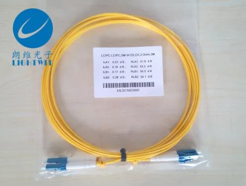 Single Mode Simplex 9/125um Corning Fiber 2.0 Optic Cable Sc/APC Patch Cord