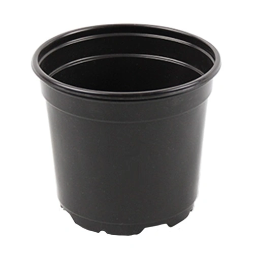 Thermoformage de pots de fleurs, pots de pépinière ronds, jardinières en plastique noir.