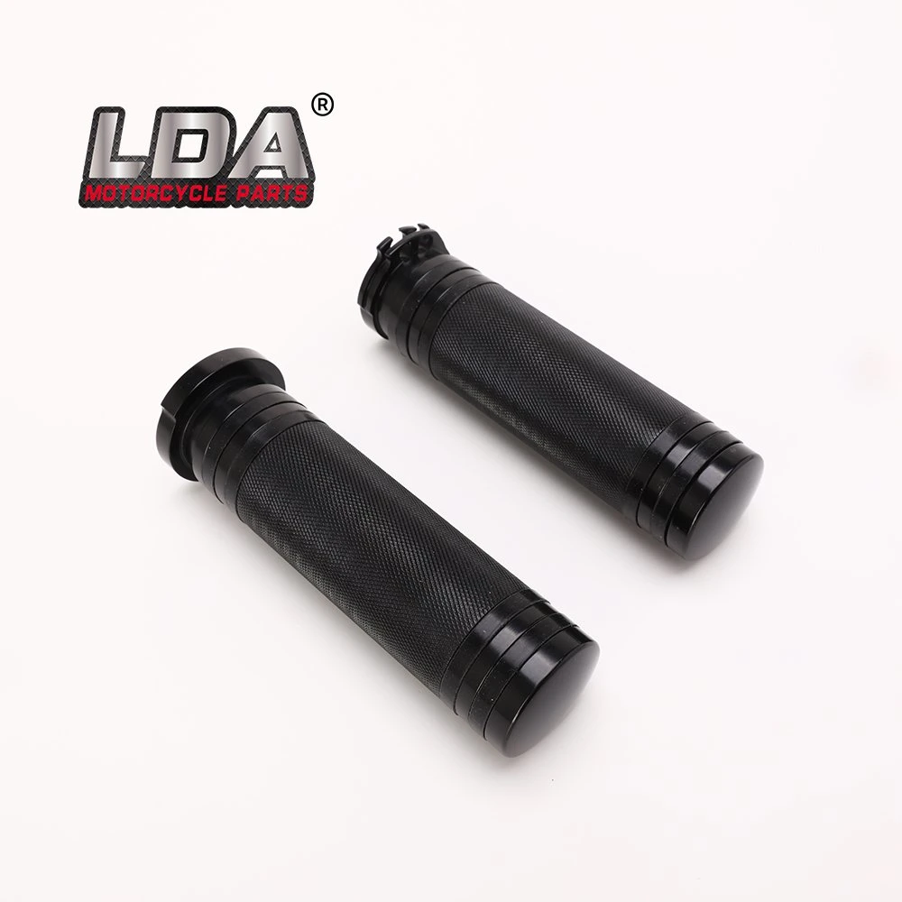 Motorcycle 1" 25mm Black Aluminum CNC Handle Bars Hand Grips for Harley Sportster Touring Dyna Softail Custom