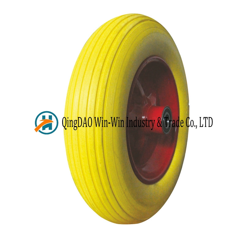 Solid PU Foam Wheel with Spoke Color (14*3.50-8)