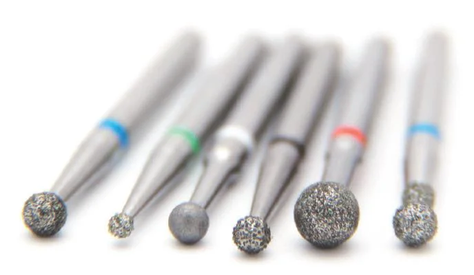 Diamond Plated Stainless Steel Shank Head Surgical Dental Burs