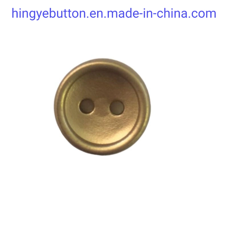 Plastic Button 2 Holes ABS Matt Gold Color Button for Garment Accessories