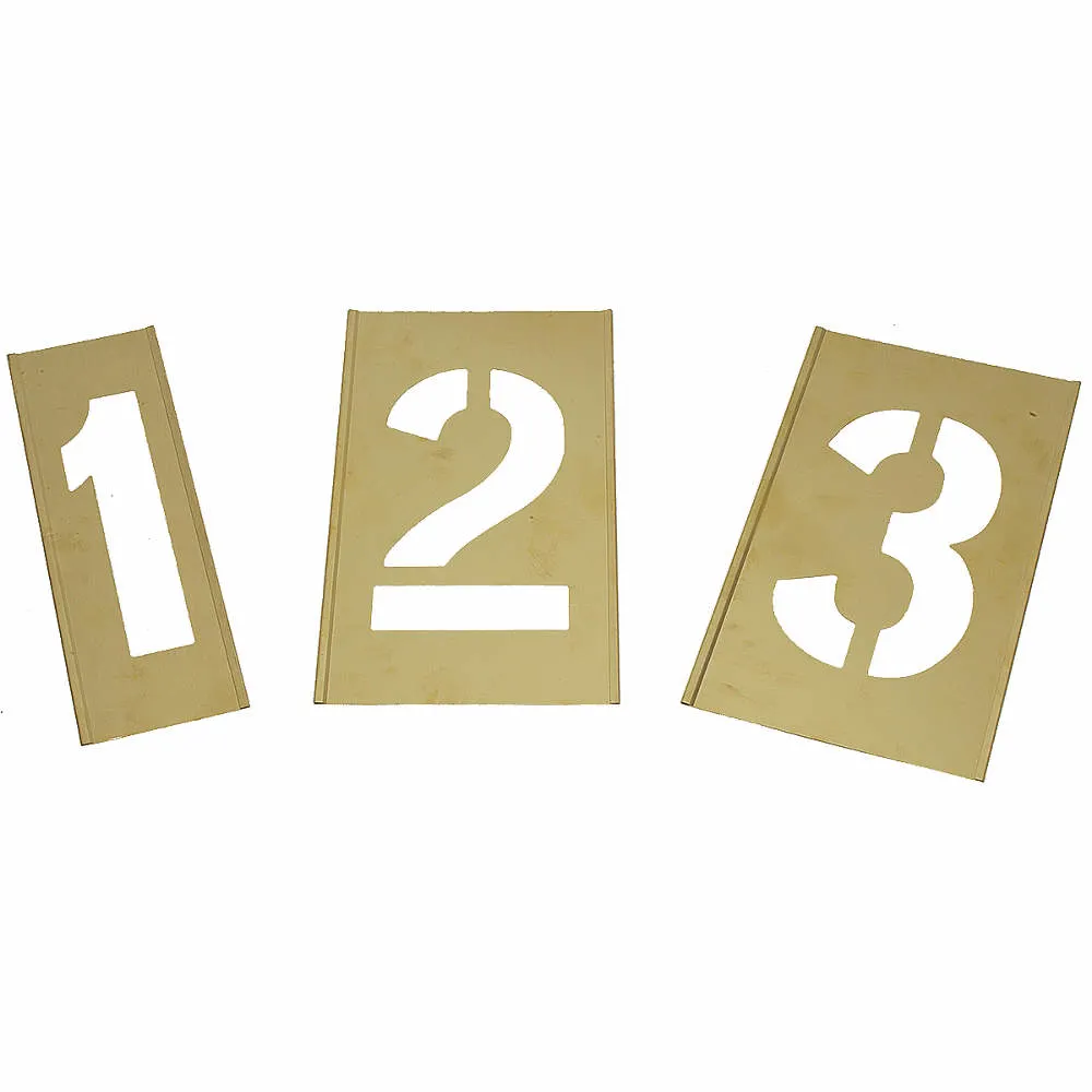 Copper Interlocking Stencil with Numbers (1F042)