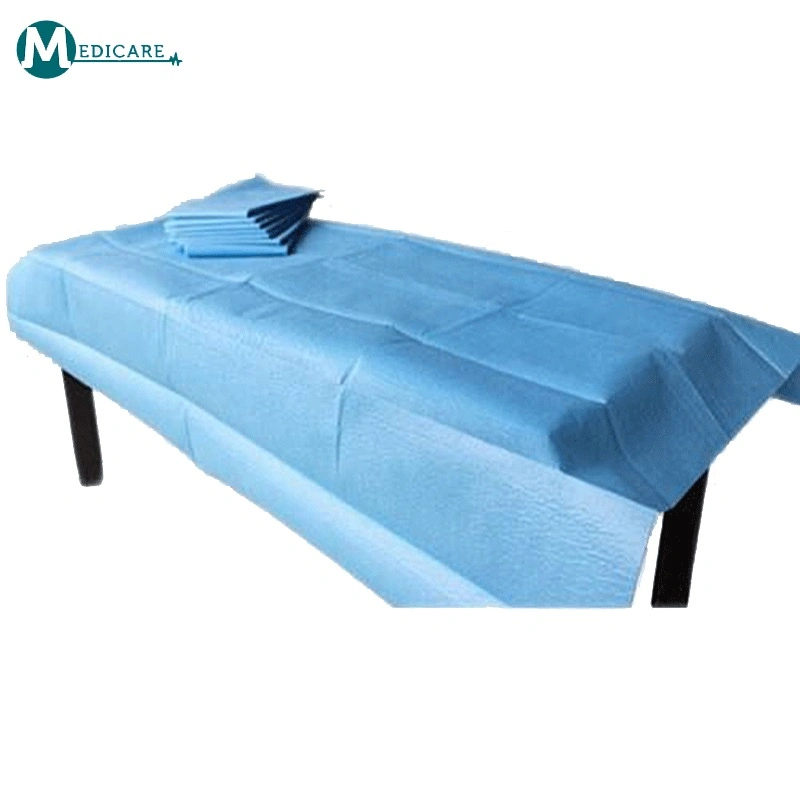 Quirúrgico profesional médico hospitalario Nonwoven impermeable Sábana desechable 100% algodón puro