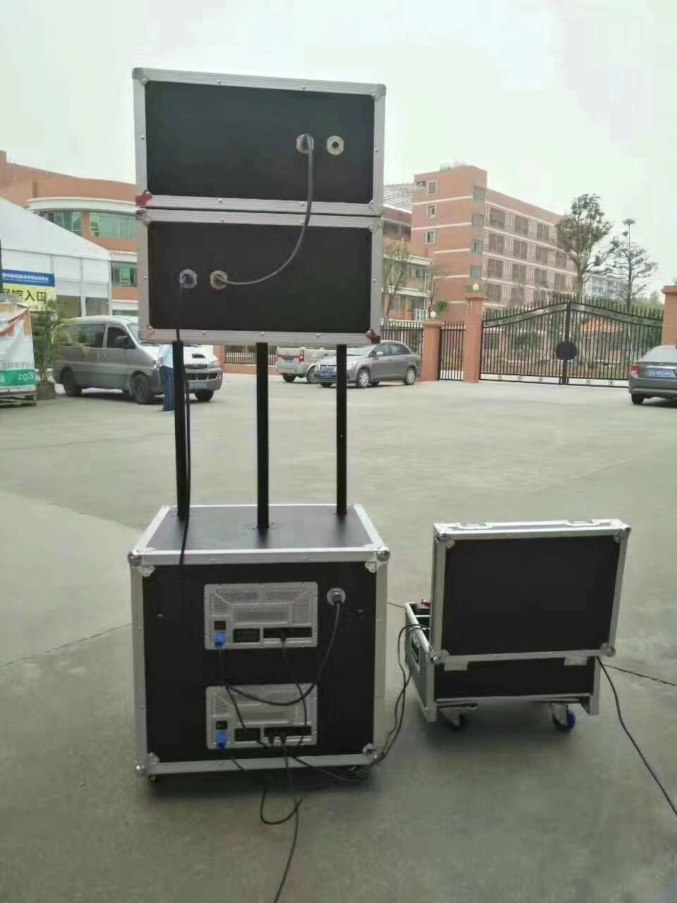 Sistema de som áudio profissional Equipamento de música com armário de malas de viagem