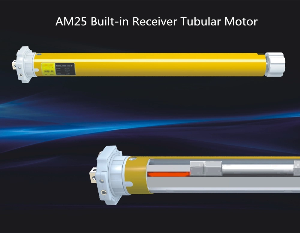 Electronic Limit Motorised Roller Shades Blinds Tubular Motor (Am25-1.2/30-Mel-P)