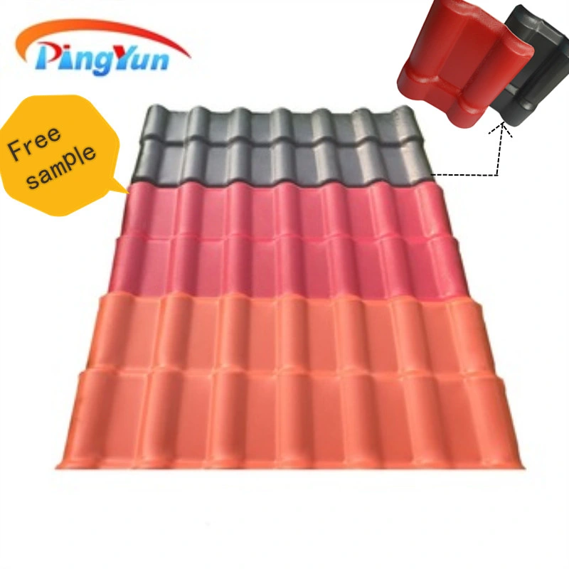 Spanish Style Synthetic Resin ASA PVC Plastic Roof Tile for Prefab House Roofing