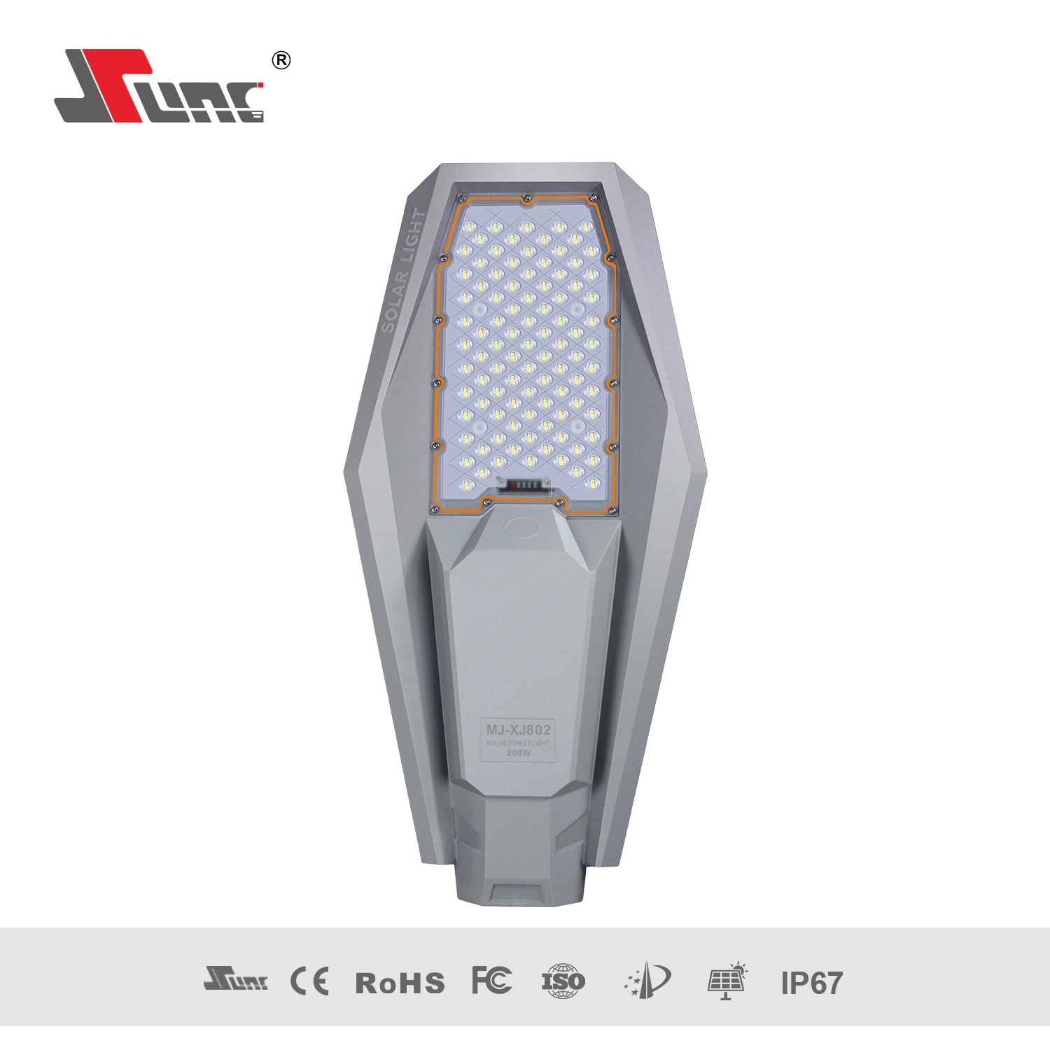 CE RoHS solar calle de la lista de control remoto de la lámpara 200W