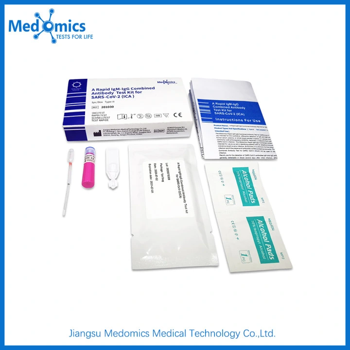 Kit de test rapide de diagnostic d'anticorps C-O-R-O-N-a nouveau certifié ce Medomics (1/kit)