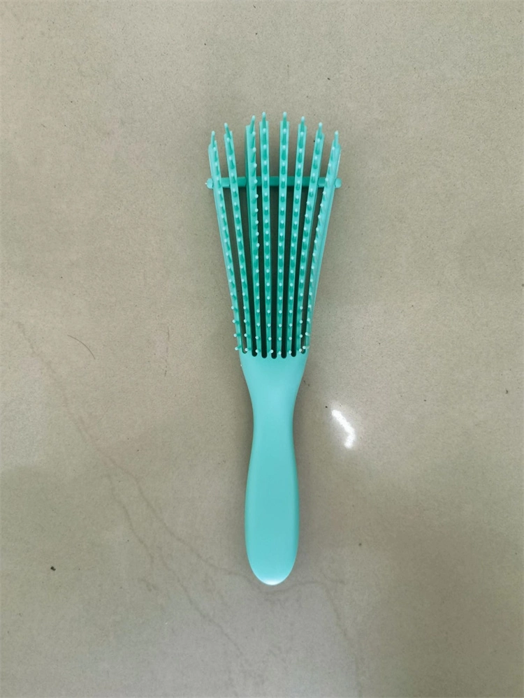 Plastic Rows Woman Curly Hair Detangler Brush Detangling Hair Brush