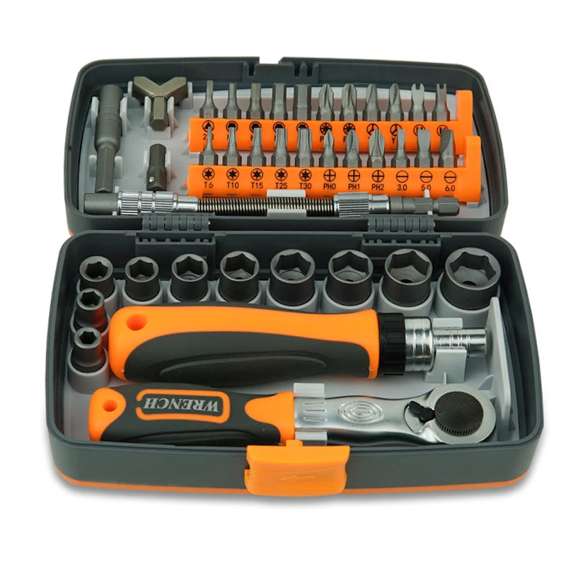 38 in 1 Ratchet Screwdriver Set Adjustable Socket Wrench Precision Bits with Two-Way Rotary Handle Household Tool Kits Multi-Function Screwdriver Set