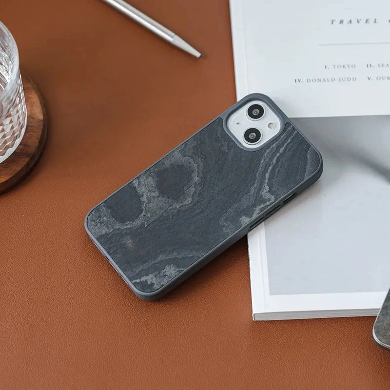 High quality/High cost performance  Real Rock Pattern Phone Case with Magsafe for iPhone 15 14 13 12 11 X