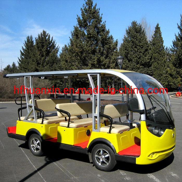 14 Sitzer 72V 7,5kW Electric Sightseeing Bus mit CE