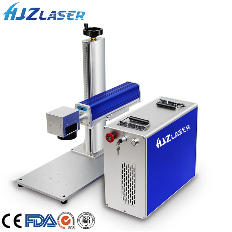 Faser Laser-Markierung auf Metall Aluminium Farbe Druckmaschine Preis 20W 50W MOPA