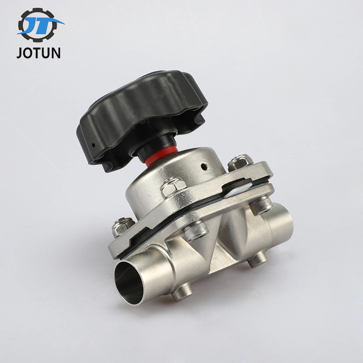 China Jotun Stainless Steel Sanitary Clamped Manual Diaphragm Valve