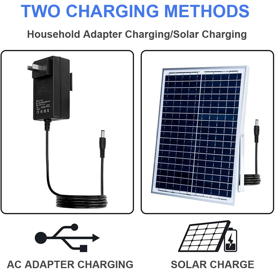 Recharger Solar Fan 16 Inch High Speed DC AC Home Remote Solar Fan