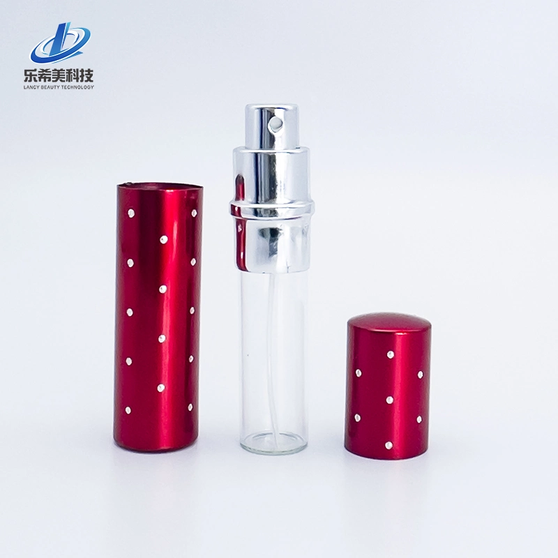 Parfume Cosmetic Packaging Glass Perfume Tube 10ml Twist up Metal Coat Spray Bottle Aluminium Perfume Atomizer Easy Take