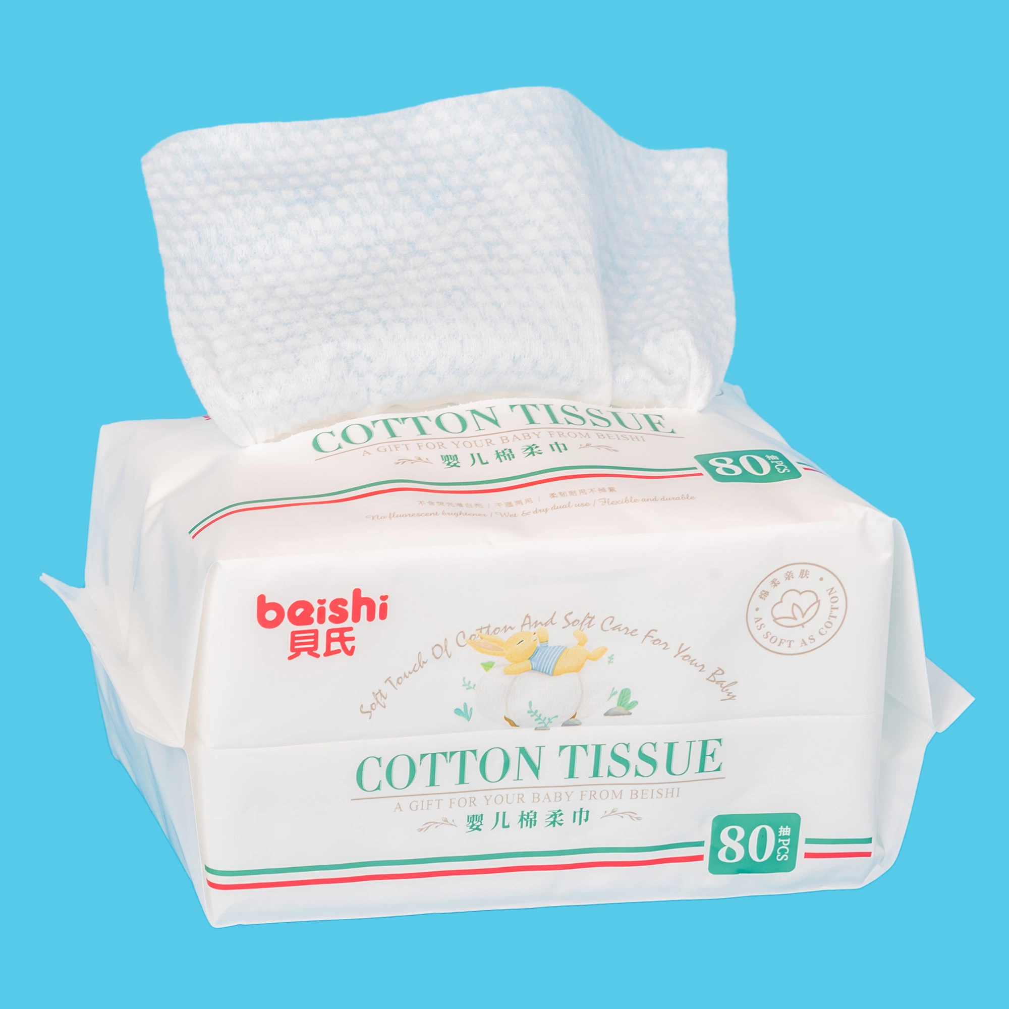 Organic Cotton Disposable Manufacturer Wholesale/Supplier Baby Wet Wipe Facial Tissue