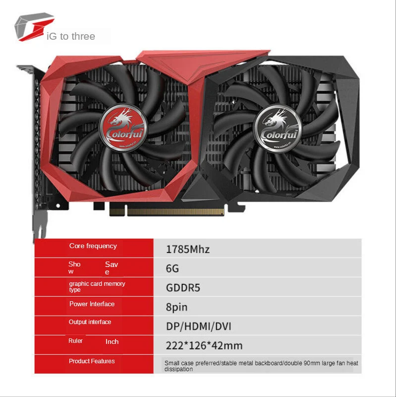 Tomahawk colorés GTX 1660 Super 6Go de mémoire GDDR6 1785MHz / 14Gbit/s Carte de jeu vidéo d'ordinateur de bureau